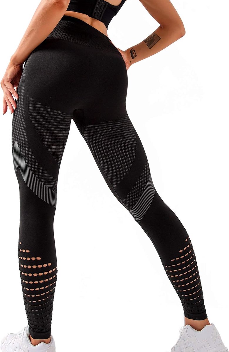 Sport Hoge Taille Blickdicht Workout Leggings Sporthose Fitnesshose Lange Panty
