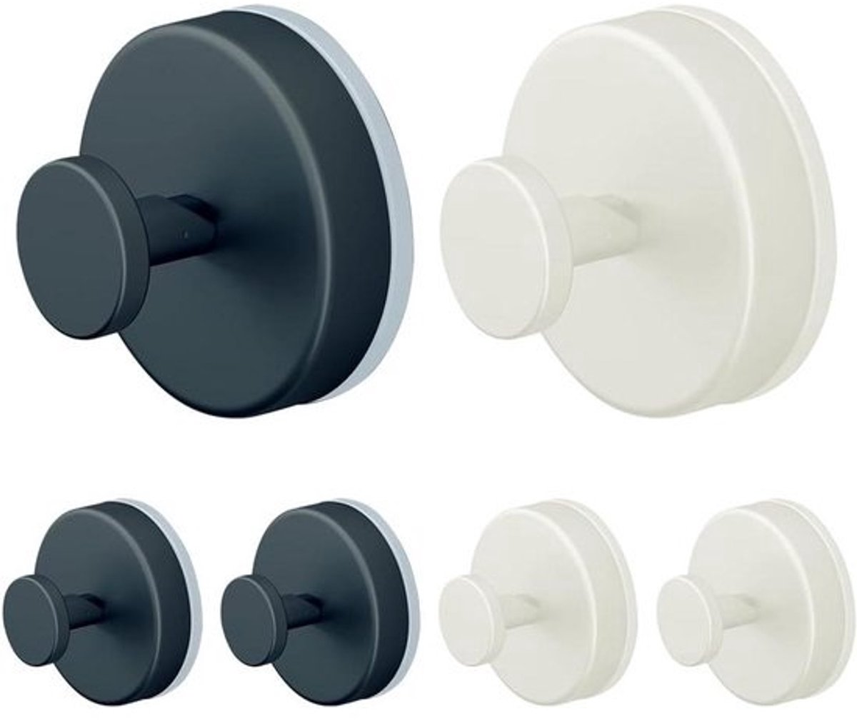 Kunststof zuignap met paddenstoelkop voor ramen, glas en tegels - Sterke PVC-zuignappen zonder haken, met extra grip - Ideaal voor spiegels - ZXXPGG-A6