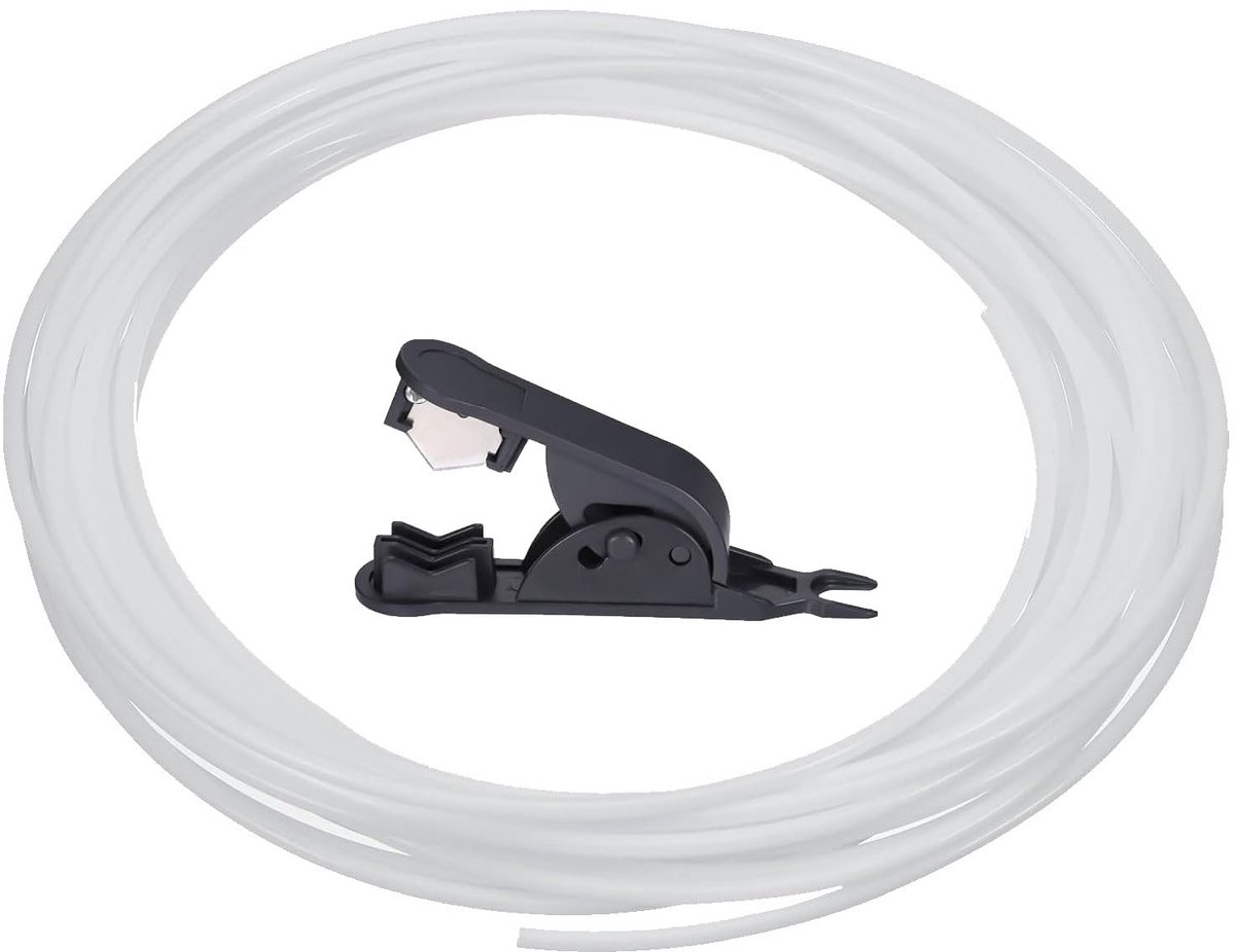 10m PTFE Hose with Cutter, 2.5mm ID × 4mm OD PTFE Teflon Hose for 1.75mm 3D Printer Filament, White 3D Printer Hose - ShopVlot