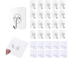 Yolistar Pack of 30 Adhesive Hooks Reusable Waterproof Oil Resistant Wall Hooks for Towel Rack, Bathroom, Kitchen and - ShopVlot