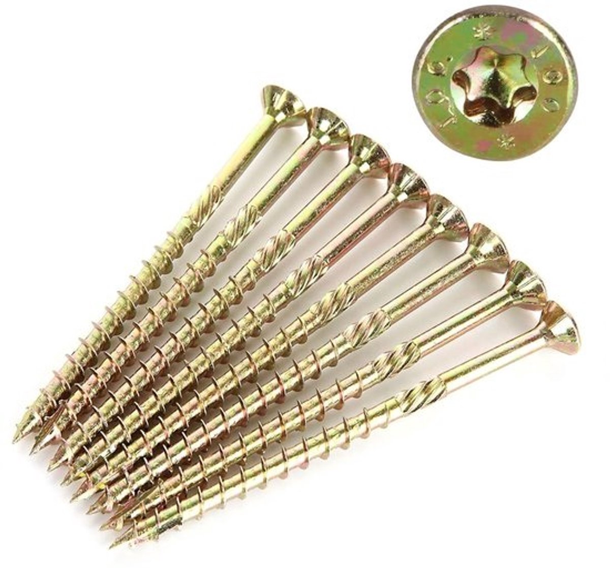 Schroeven 50 stuks Torx M6 x 100 mm, verzonken kop voor buitengebruik