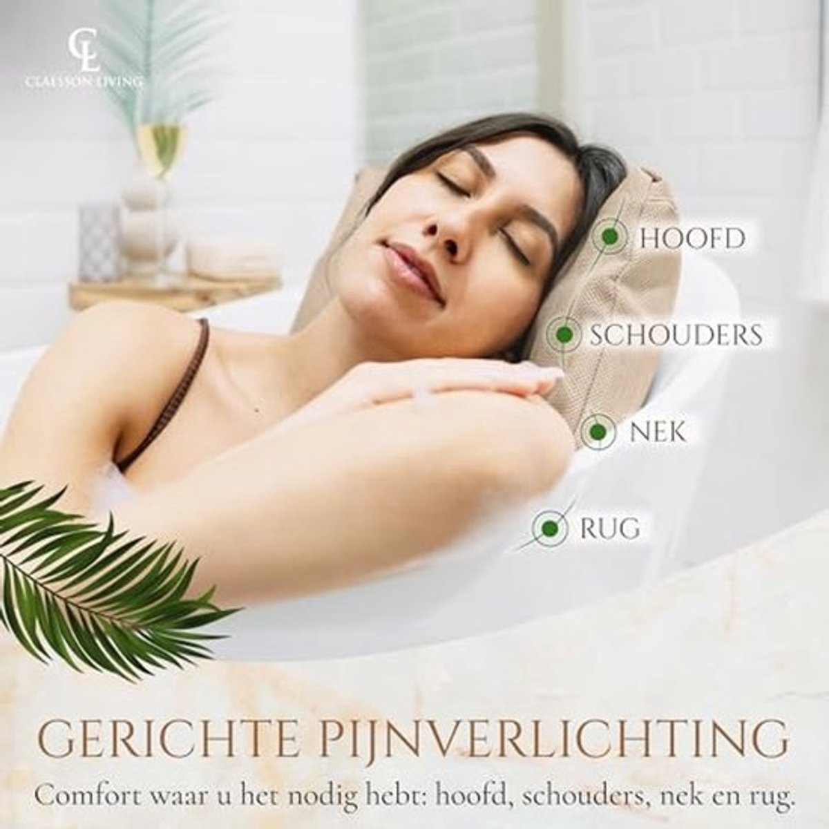 Luxueus badkussen - extra dik en comfortabel nekkussen voor ultieme ontspanning in bad - machinewasbaar en snel drogend, perfect voor thuis-spa-ervaring