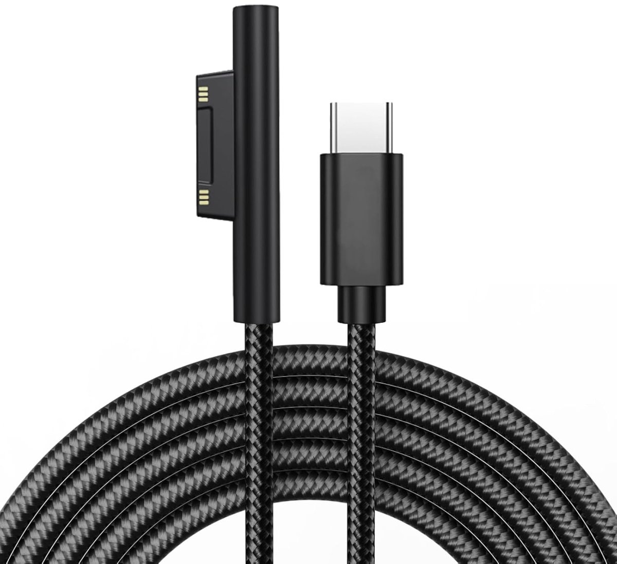 USB-C Oplaadkabel 45W 1.5m - Nylon Gevlochten - Snelladen - Voor Microsoft Surface Pro en Laptop - ShopVlot