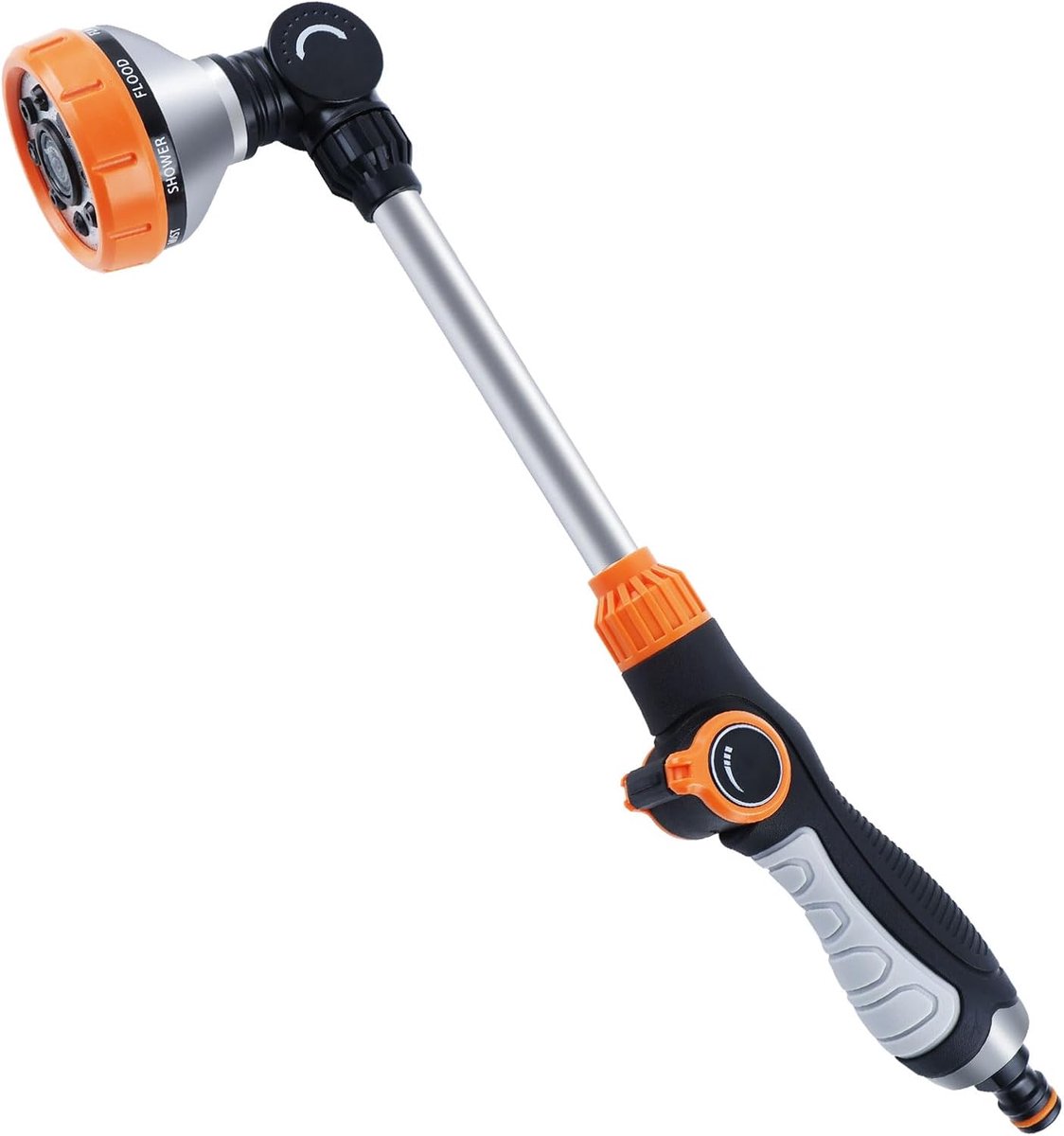 SnelShoppen - Garden Sprinkler en Hand Shower met 8 Spraystanden, Ergonomisch Tuinspuit met Verlengde Handgreep, Corrosiebestendig ABS Materiaal voor