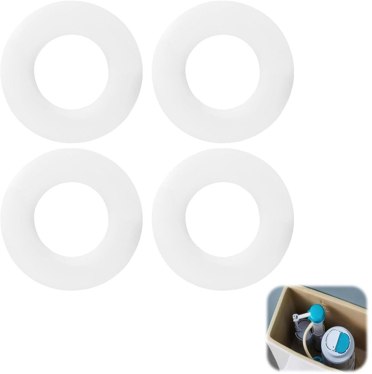 Pack of 4 Socket Caps for Geberit No. 816.418.00.1 Sink Seals Replacement Valve Lower Part Compatible with Geberit - ShopVlot