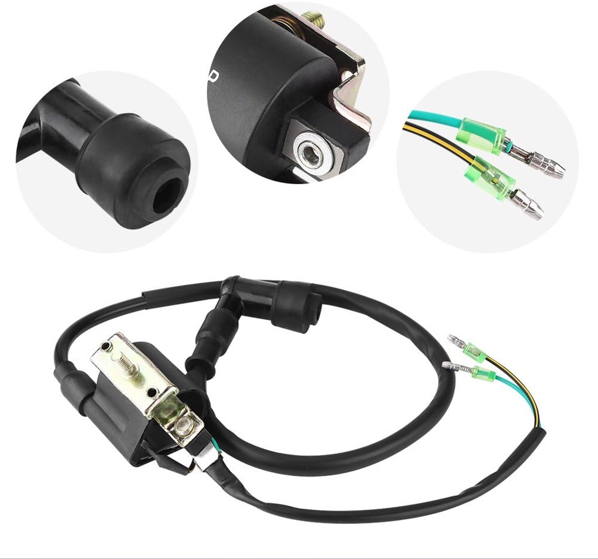 Dailygoods- Bobine 12V Hoogwaardige Kunststof/Metaal - Motor Bobine Module - Pit Crossmotor/ATV - Roestbestendig - Duurzaam - Hoge Temperatuur/Drukbestendig - Ontstekingsspoel