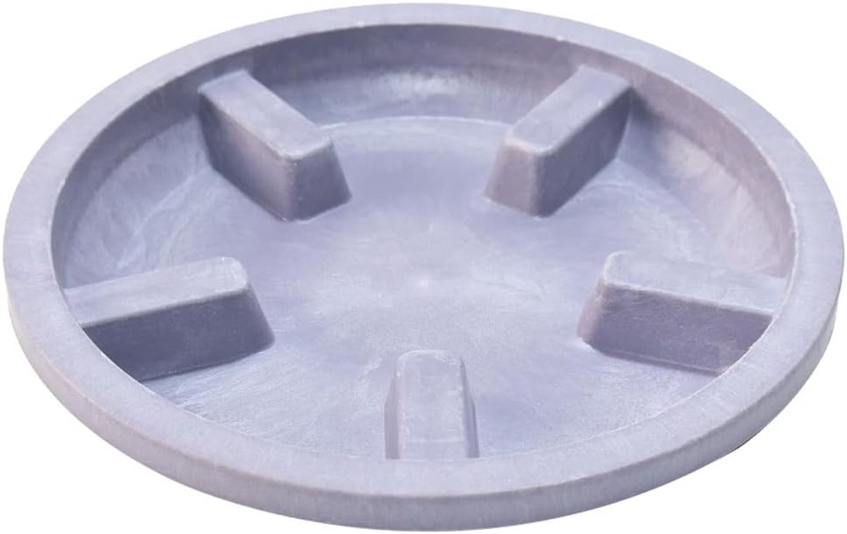 5 inch ronde plantenschotel van hars met steenlook, paars, lekbak voor binnen en buiten