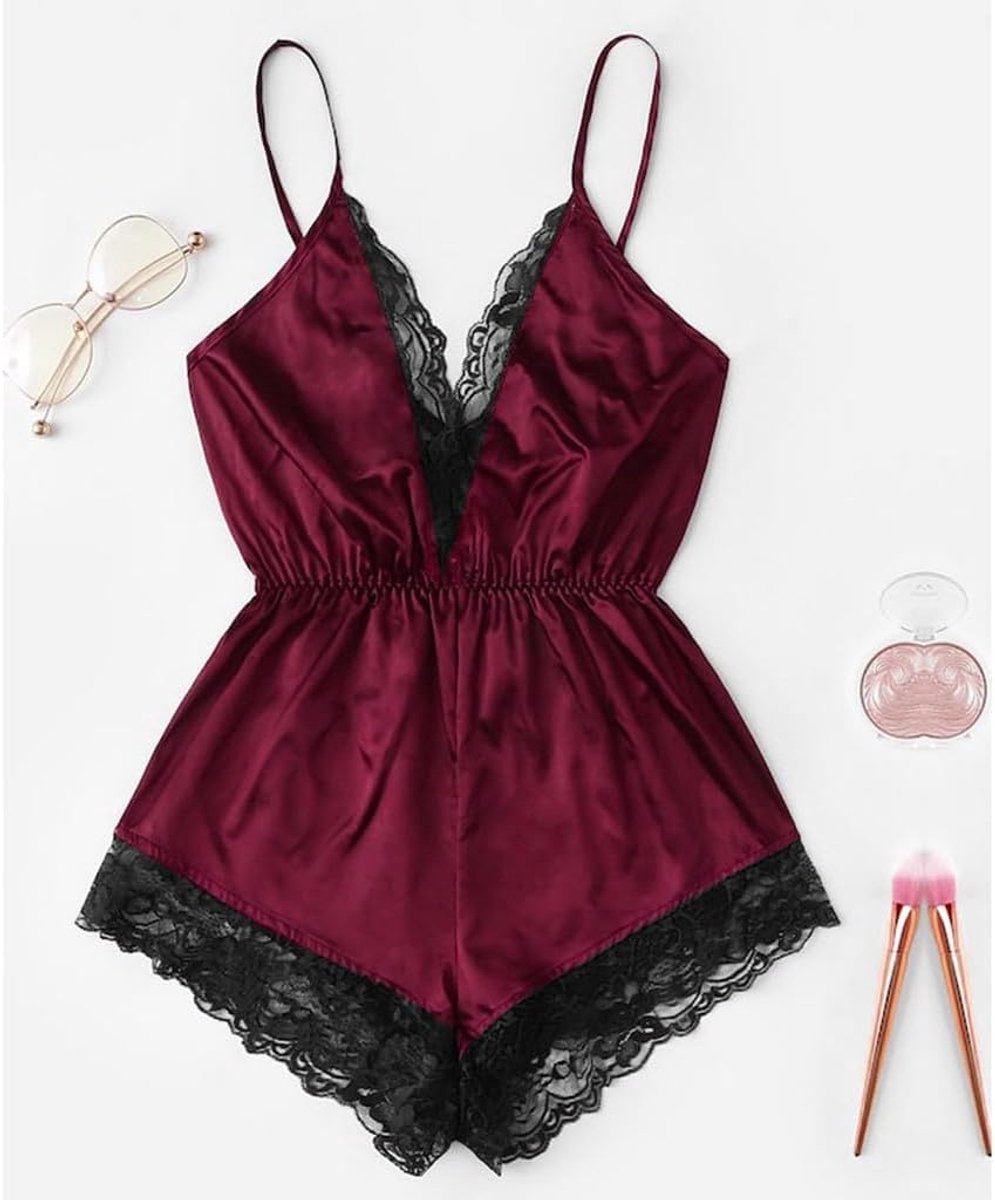 Lingerieset kant satijn babydoll transparant grote maat dames nachtjapon romantisch licht bruiloft nacht ademend A124