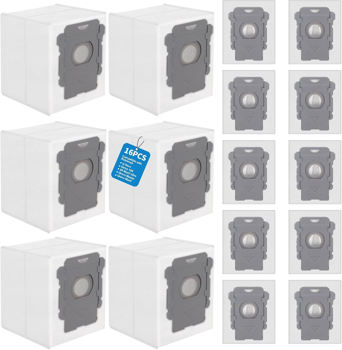 16 stofzuigerzakken voor iRobot Roomba i7 i7+ / i7 Plus, compatibel met Clean Base station, vervangende zakken voor iRobot stofzuigerzakken als Roomba reserveonderdelen, voor Roomba i7 accessoireset