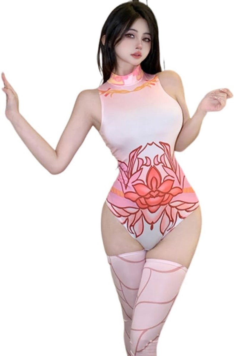 Cosplay jumpsuit voor dames, schattige Japanse Lolita anime cosplay openingslingerie