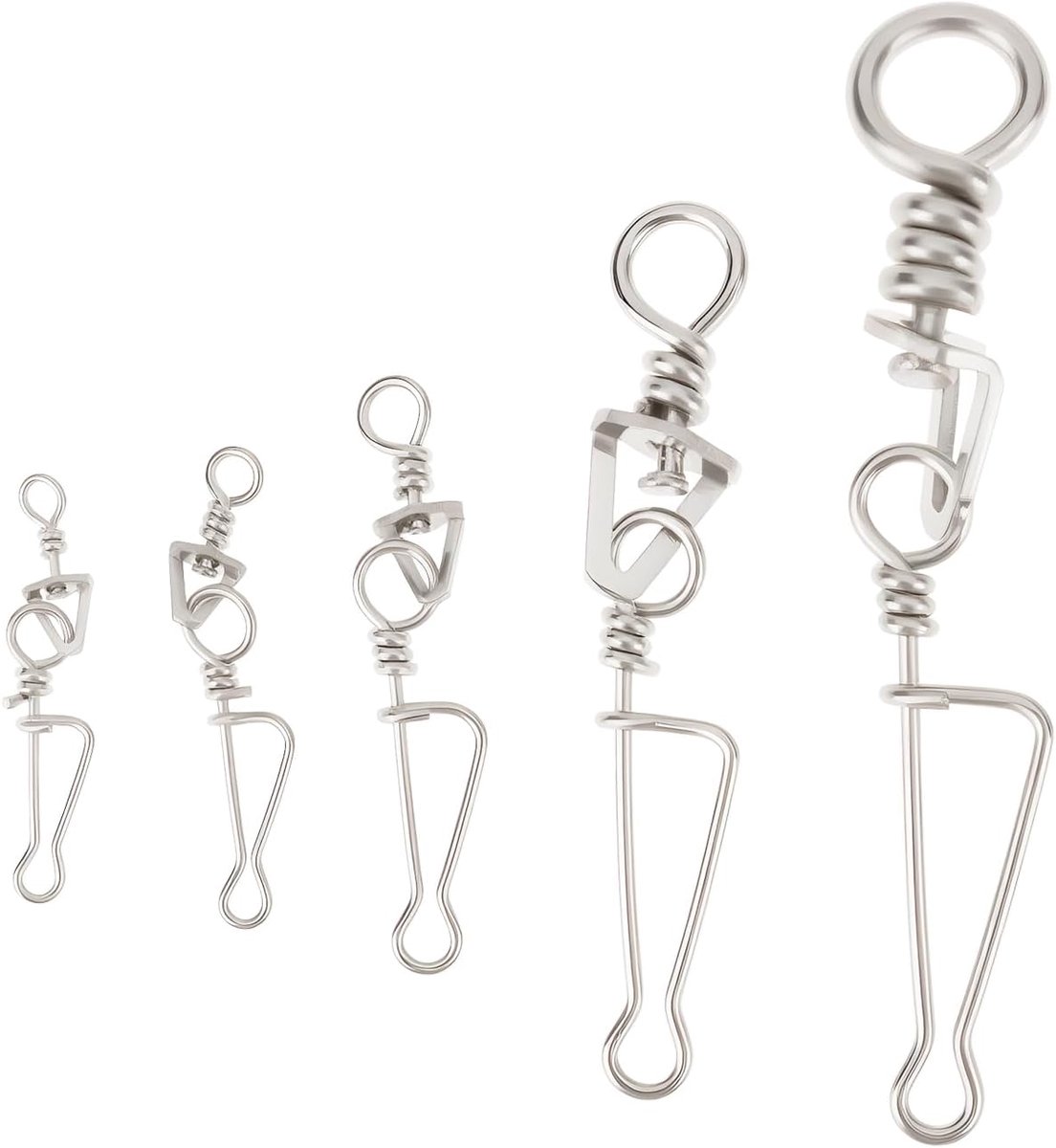 50 stks Italiaanse Swivel Vissen Swivel Connectors Quick Change Snap Swivel Hoge 1 # 2 # 3 # 4.5 # 5 #