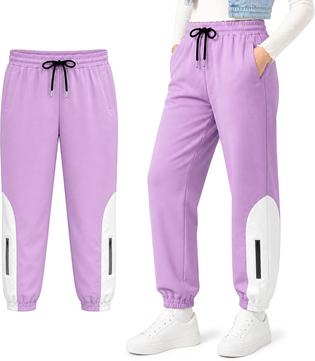 Wandelbroek Outdoorbroek Jongens Meisjes Waterdichte Winddichte Joggingbroek Ademend Mesh Voering Trekkingbroek met Elastische Tailleband en Zakken Sportbroek voor Kinderen 5-14 Jaar