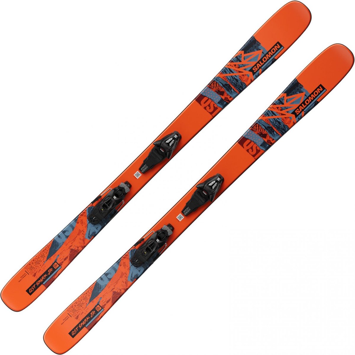 SALOMON L QST SPARK Jr S + C5 GW J85 113 Flame/Copen