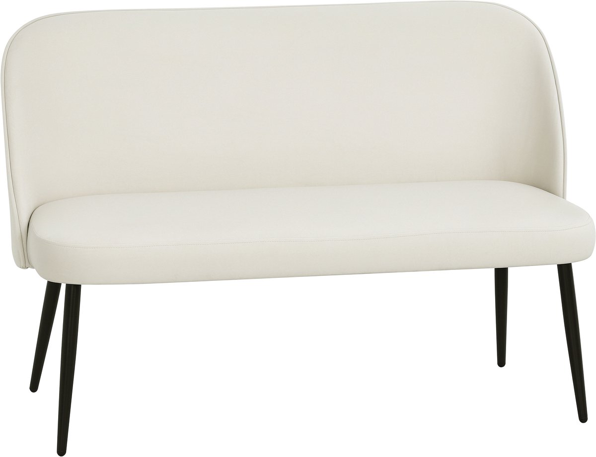 Homona 2-zitsbank - Met gestoffeerde bekleding - 127 x 63 x 84,5 cm - Beige