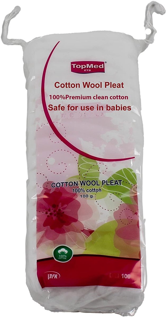 Set van 100g Puur Katoen Wol Plukken