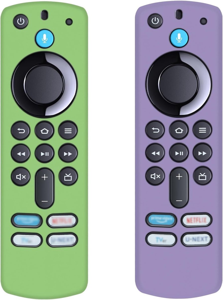 (2 stuks) siliconen beschermhoes vervangende afstandsbedieningsset voor Stick 4K Max 3e generatie 2021 tv-afstandsbediening (siliconen, lichtgroen en lichtpaars)