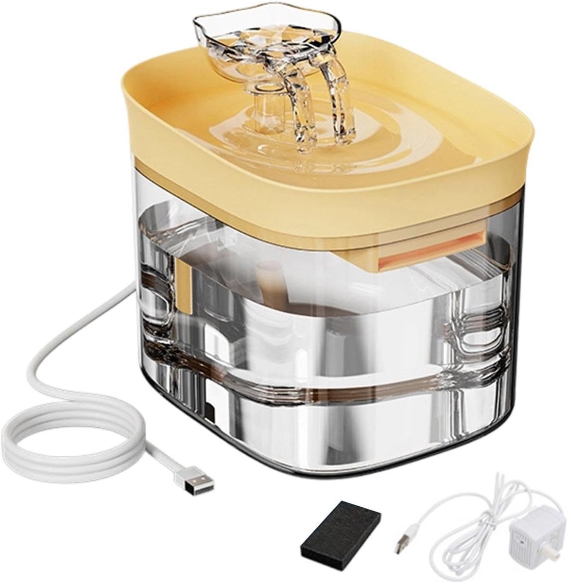 Drinkfontein voor katten | 1,8 L Doorzichtige Katten Drinkfontein - Automatische hondenwaterfontein,voor Dierenliefhebbers Trainers Kantoor Slaapkamer Woonkamer Appartement Dagelijkse Routine Dierenar