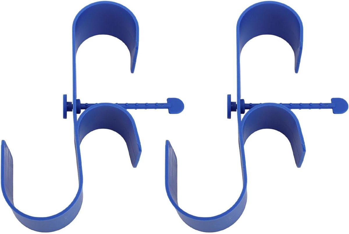 Haken Plastic Zwembad Gereedschap Houder 2 Stuks Blauw