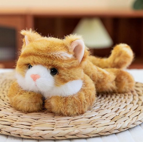 shownicer Kat knuffel oranje pluche kat Mini Cat Plush 15cm — afbeelding 3