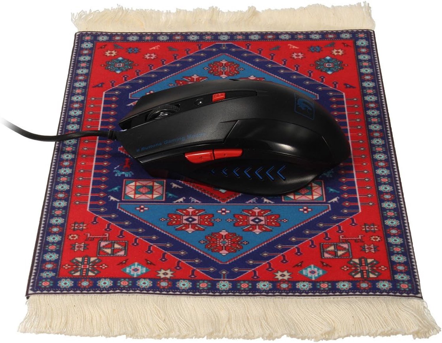11 in x 18cm Bohemia Style Persian Carpet Mouse Pad Multiple Pattern Mouse Pad For Desktop PC Laptop -#2 - ShopVlot