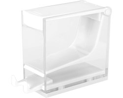 Watteroll Dispenser en Organizer voor Wattenstaafjes, Katoenen Bollen en Watten, Met Uittrekbare Plank en Divider voor Efficiënte Opslag