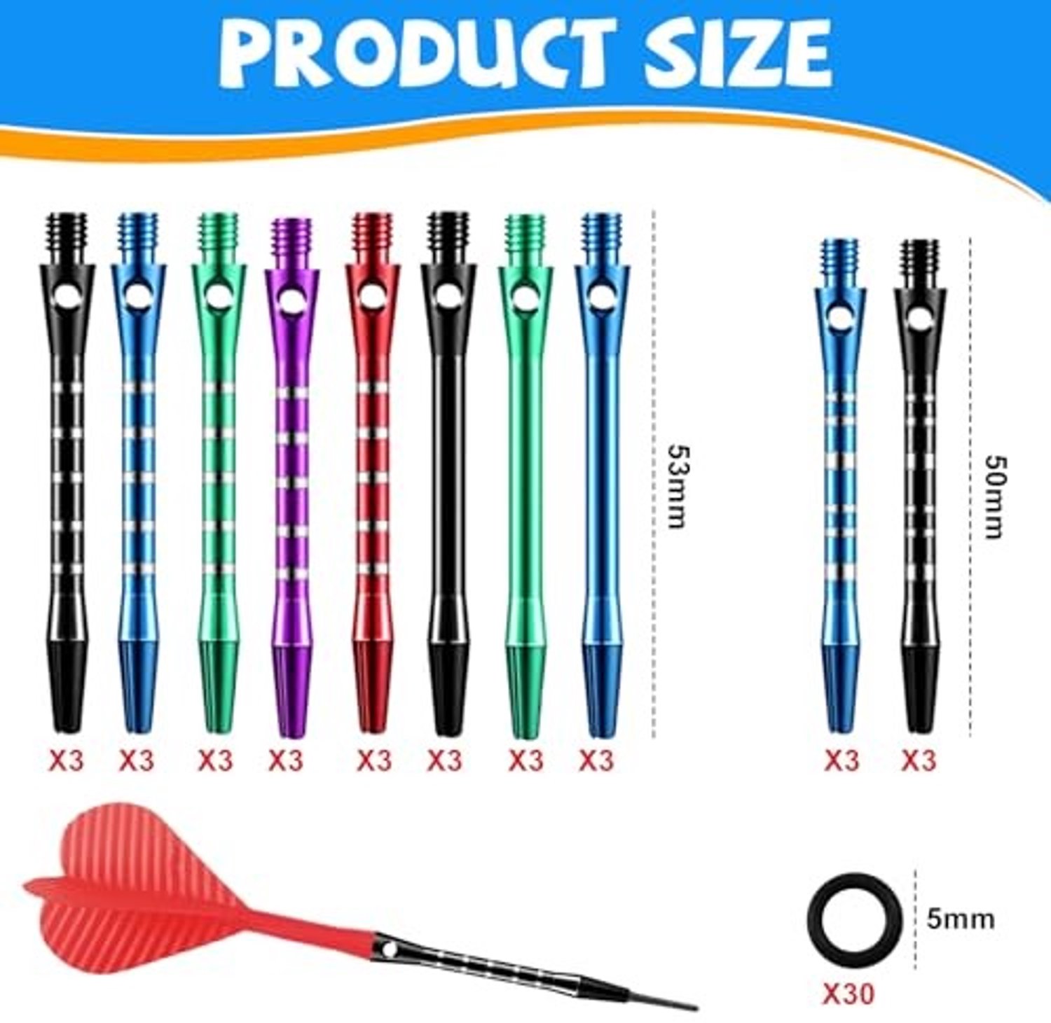 Aluminium Darts Set - 30 Stuks