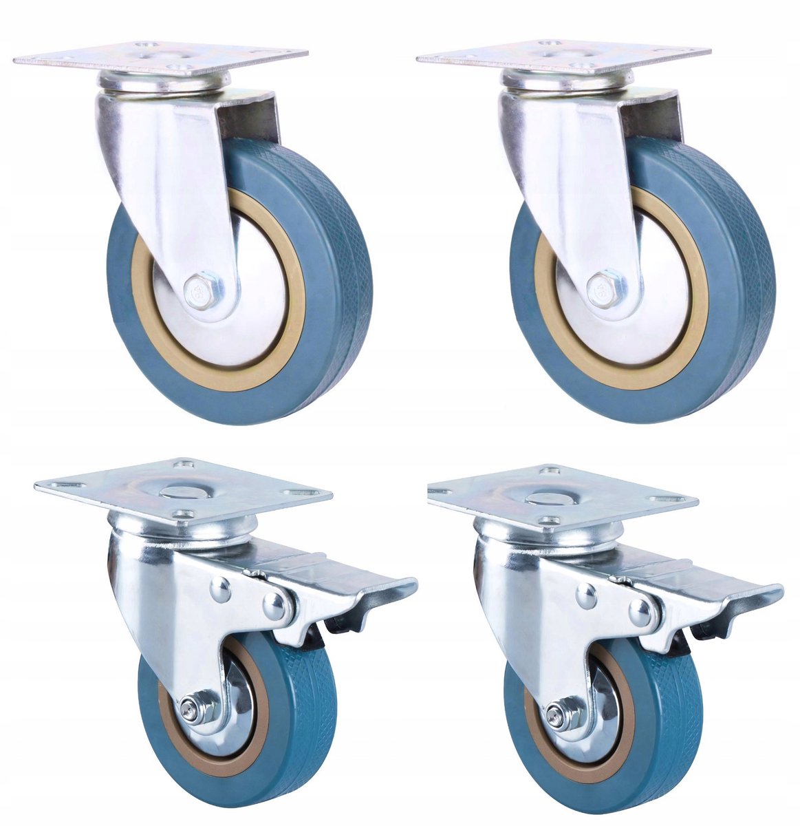 Hangzhou A Link Star Technology - Meubelzwenkwiel - 3 Inch - Met Rem - Gummi en Metaal
