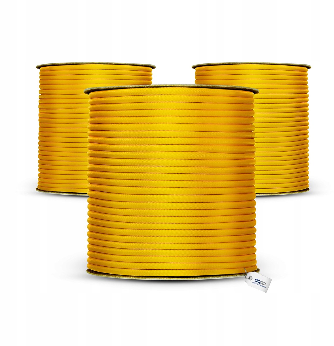 DQ-PP Elastische Rubberen Touw 4mm Geel - 10m