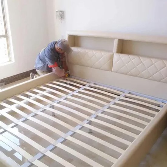 Rail Beugels 4 STKS Bed Frame Beugels voor Rails Heavy Duty Non Bed Frame Hardware Kit voor Hout Bed Connectoren Hold Platen voor Hoofdborden Voetborden — afbeelding 5