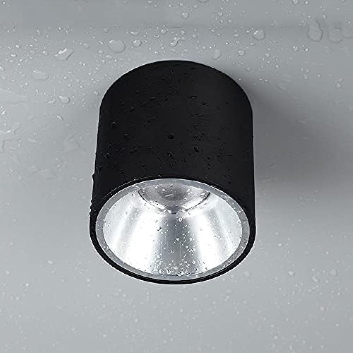 LED-plafondspot Opbouw Accent Spot Light, IP65 Badkamer Wandspot Verlichtingsarmatuur, Moderne Plafondspots Voor Bad Balkon Gang Bad,Zwart-4000k,bonny369