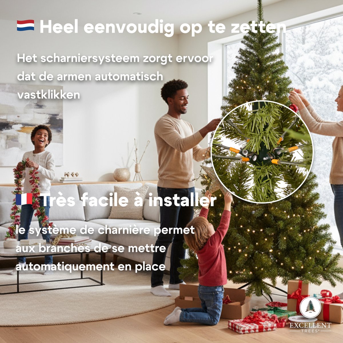 Excellent Trees® Oppdal 240 cm Slanke Kunstkerstboom - ⌀125cm - 240cm – foto 5