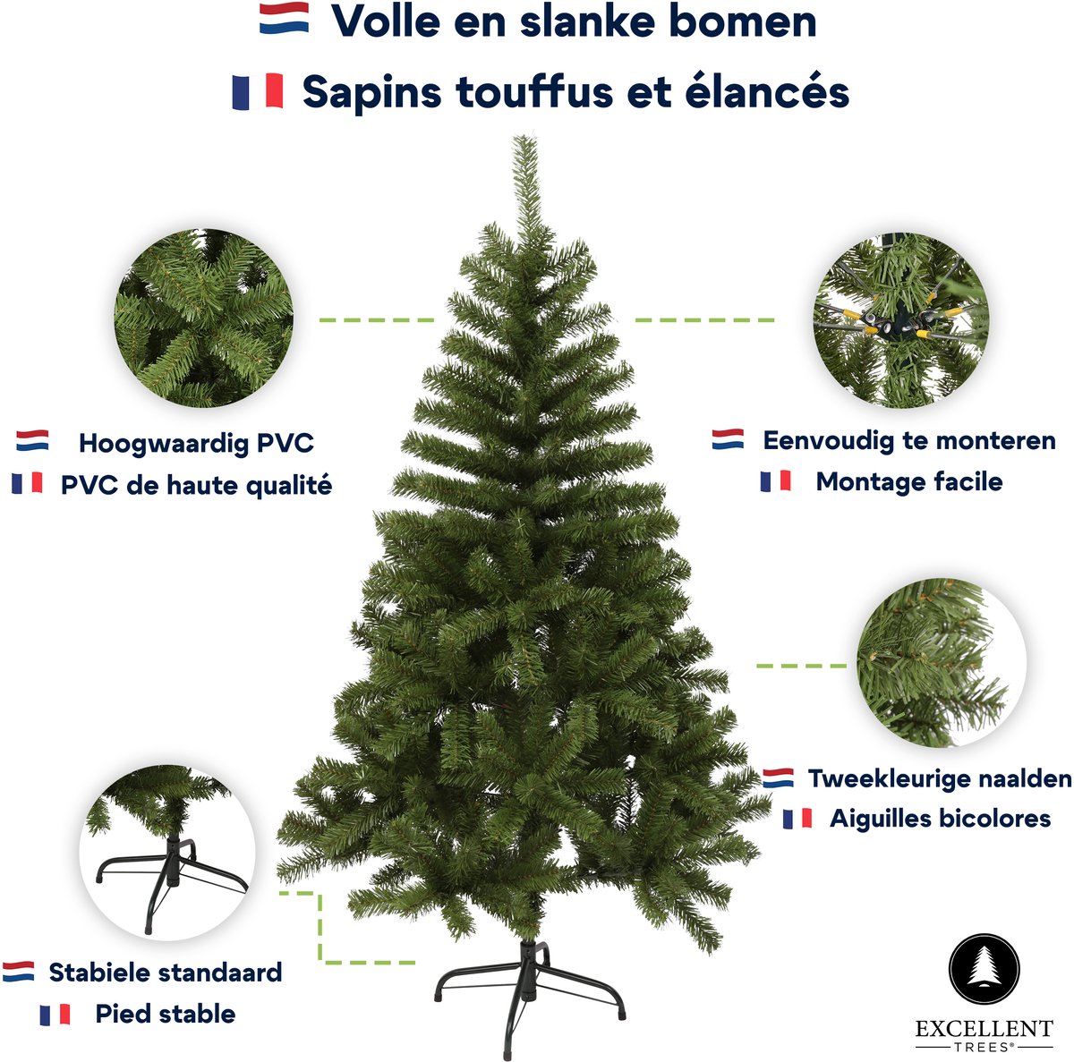 Excellent Trees® Oppdal 240 cm Slanke Kunstkerstboom - ⌀125cm - 240cm – foto 4