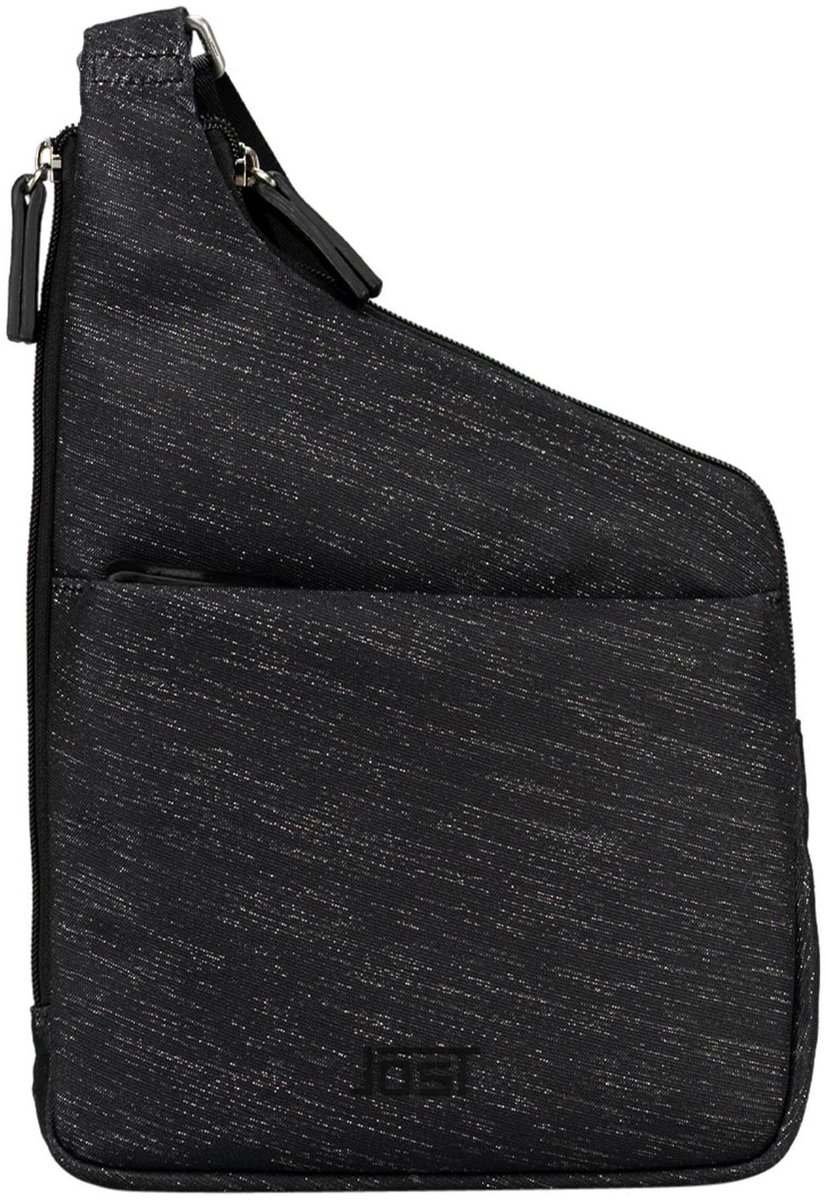 JOST schoudertas Bergen Crossbody Bag Metalic zwart