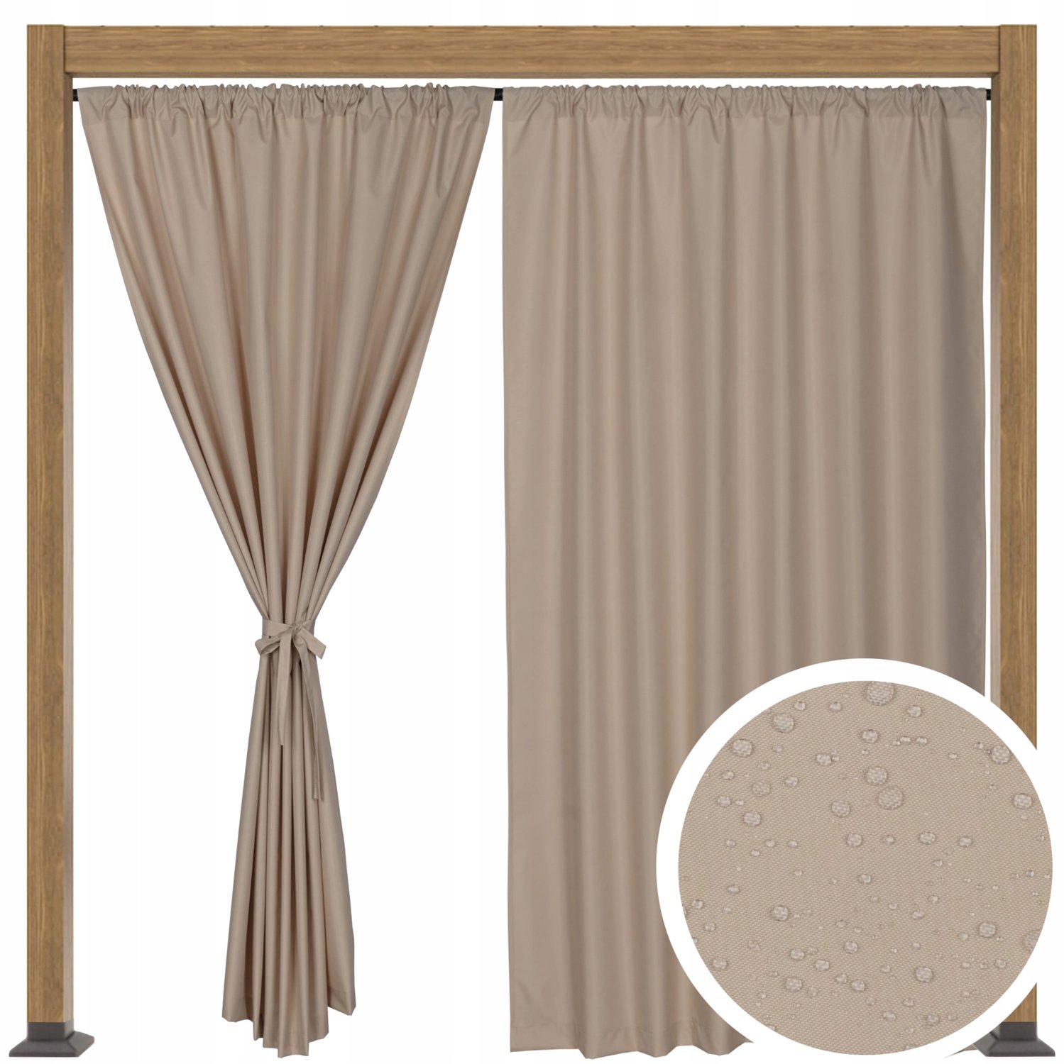 Waterdicht Terrasscherm 155x240 cm - Beige