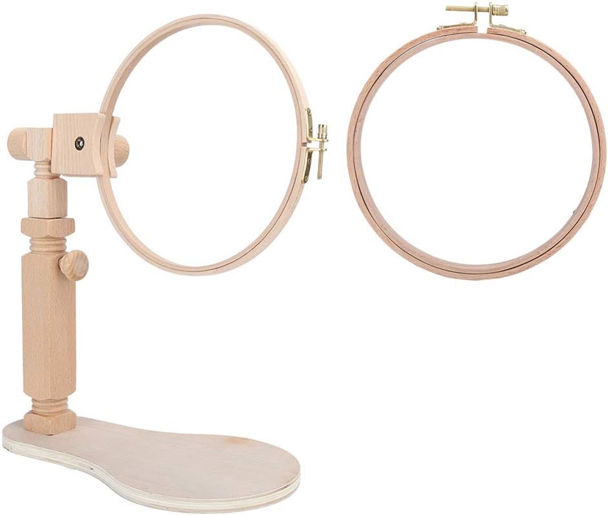 Houten Hoop Stand Cross Stitch Set Frame Verstelbaar Naaigereedschap Woonkamer Slaapkamer