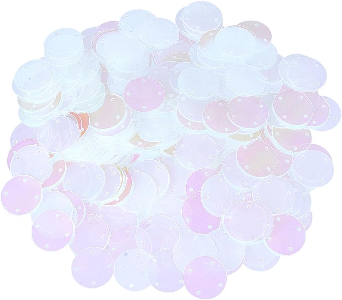 50G Clear Ab Losse Pailletten Platte Ronde Plastic Glanzende Glitters Paillettes Lichtgewicht Crafting Spangle 4 Gaten Versiering Pailletten Voor Kledingstuk Schoenen Jurk Diy