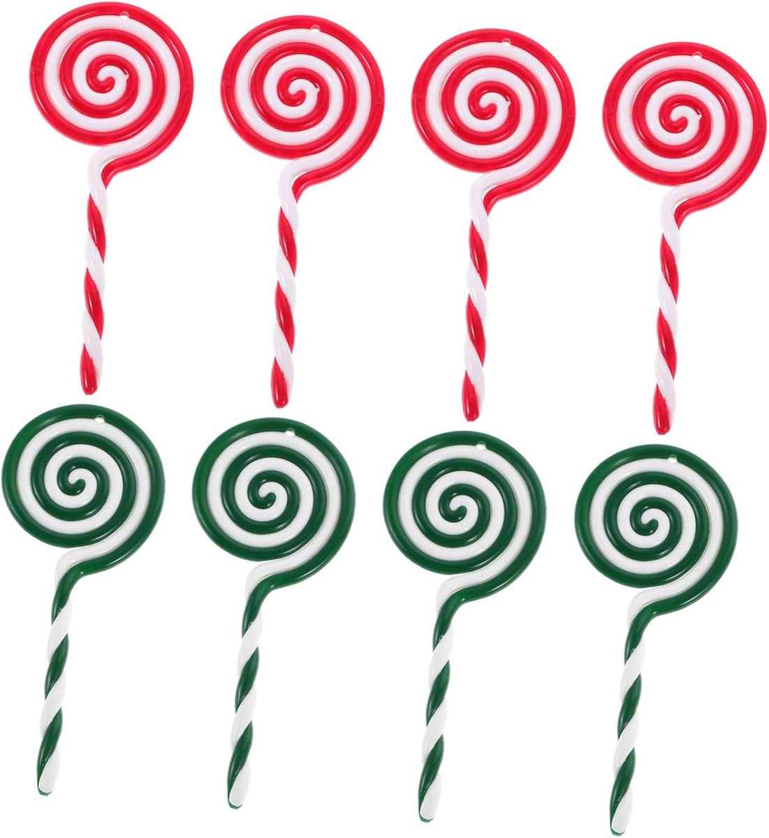 8 Stuks Delige Kerstversiering met Witte Candy Canes Lollipops Levendige Hangende Snoepaccessoires voor Kerstboom voor DIY Feestdecoratie Sfeervolle Winterfeesten