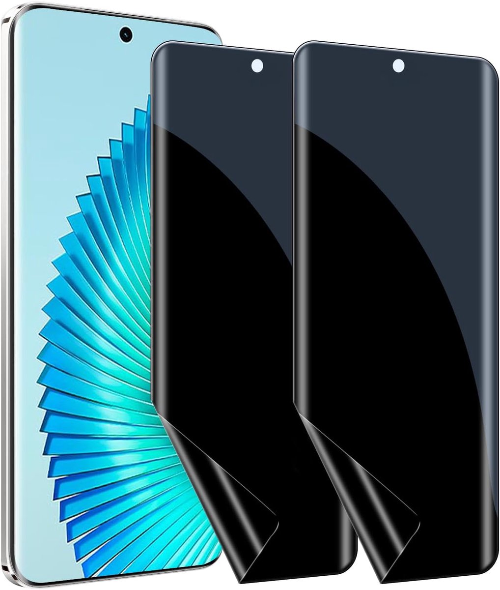 Inkijkbescherming, voor Honor Magic 6 Lite, displaybeschermfolie, 2 stuks, anti-spy folie, anti-kras, volledige afdekking, beschermfolie, anti-spy