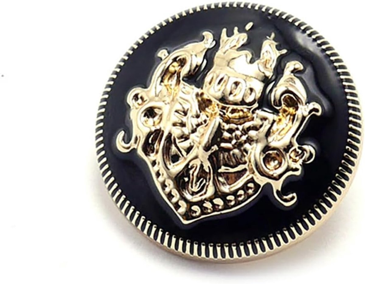 5 stuks mode metalen gouden graveer koperen knopen DIY voor handgemaakte kledingaccessoires jas shank knopen