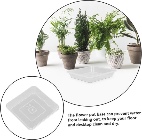 10 Plastic Plant Saucer Tray Transparante Plant Pot Onderzetter voor Bonsai Bloempotten Vervormingsbestendig Duurzaam voor Vloerbescherming Interieurdecoratie — afbeelding 5