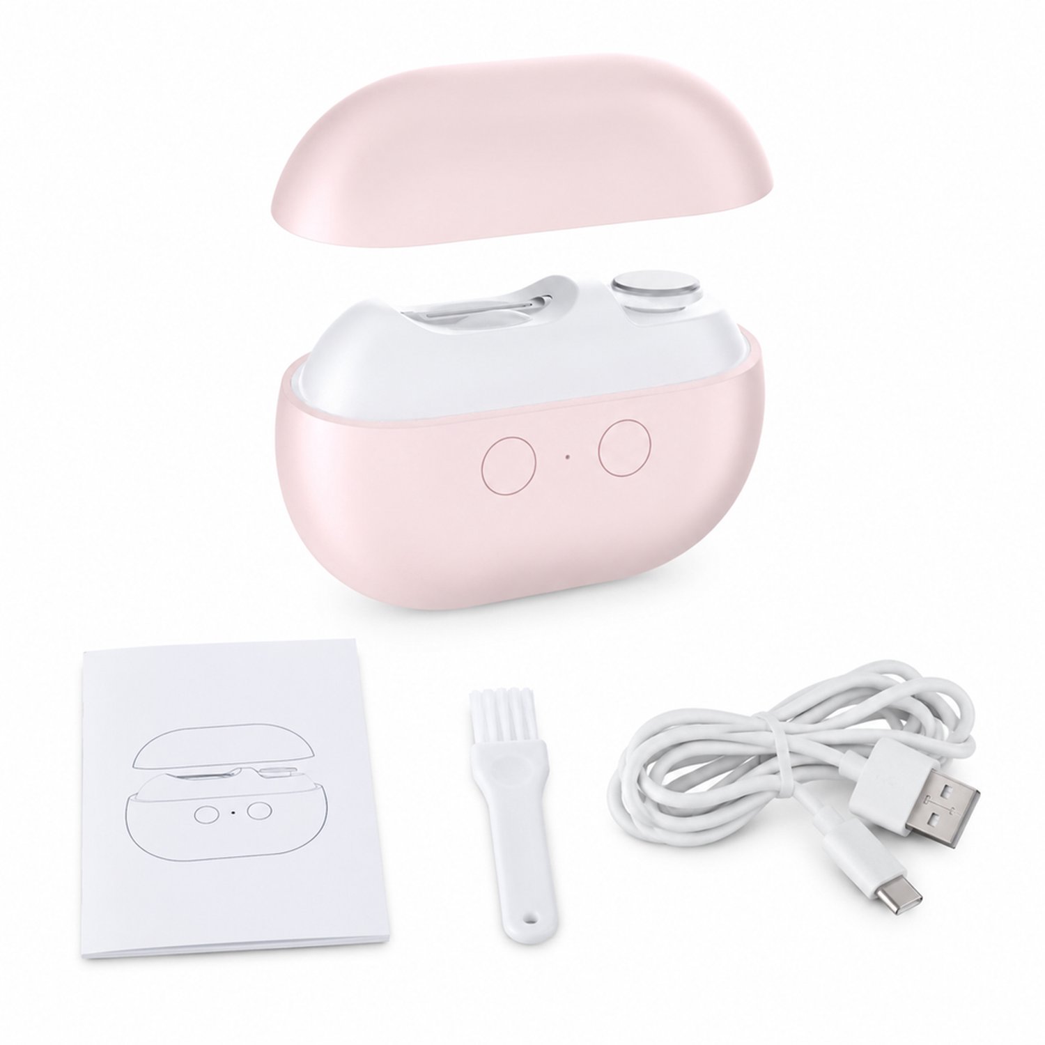 Elektrische nagelknipper - 3-in-1 nagelverzorging - M7 roze - met handleiding, klein borsteltje en oplaadkabel