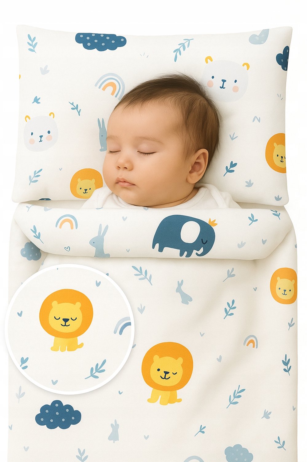 Kinderbeddengoed 100x135cm Katoen met Kussensloop 40x60cm - Diverse Patronen