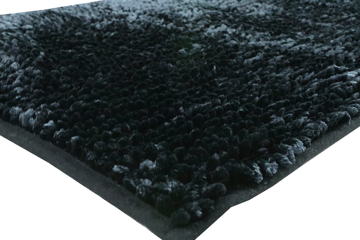 Luxe Zwarte Badmat 50x80 cm - Glanzend Chenille