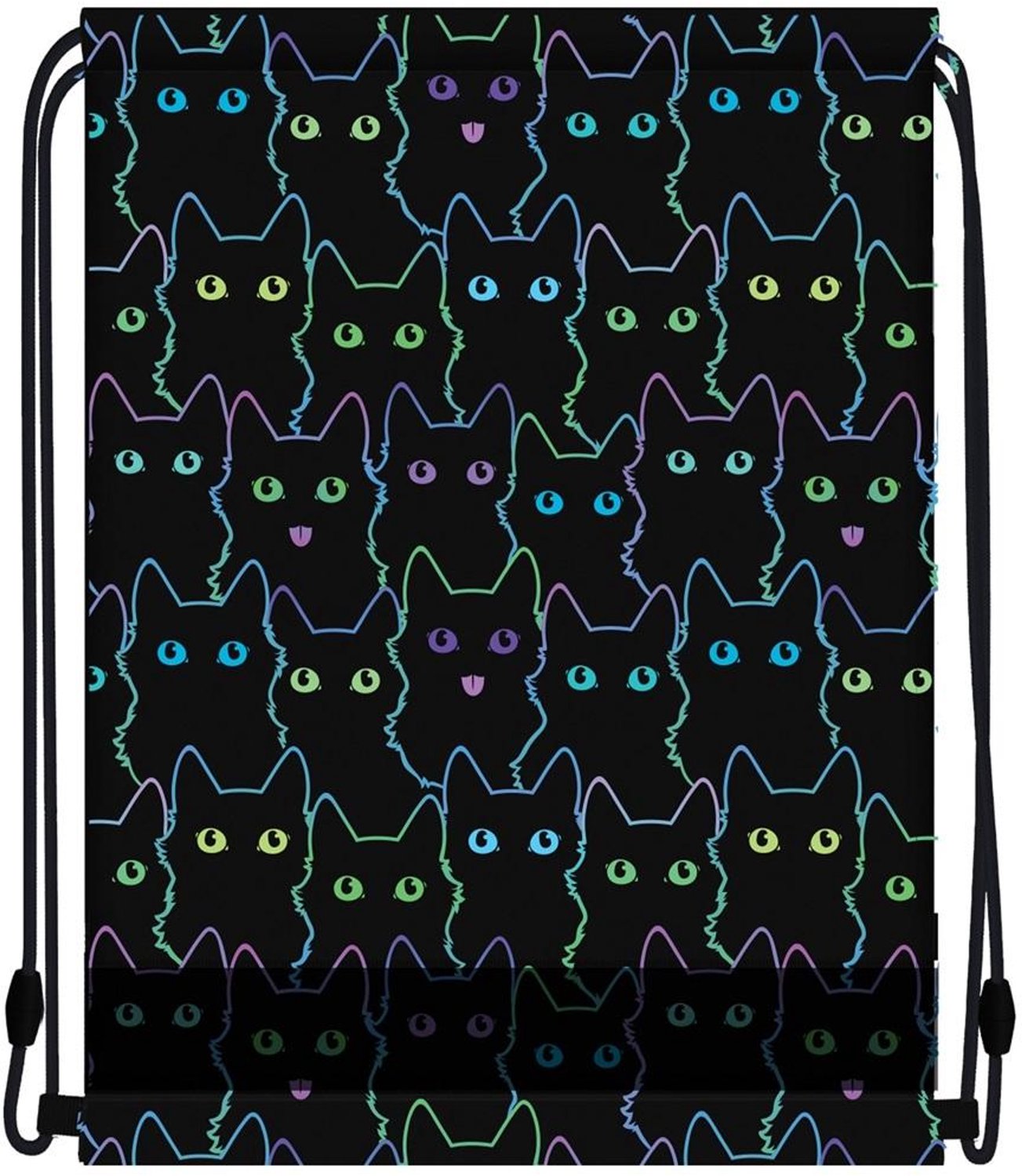 Strigo Sporttas - Katten Collectie - Zwart