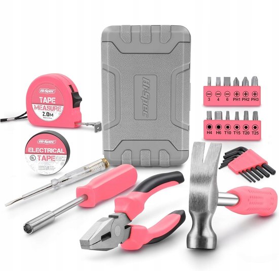 24-delig Roze Gereedschapset voor Thuis - Compact en Handig — cadeau in Gereedschap - foto 6