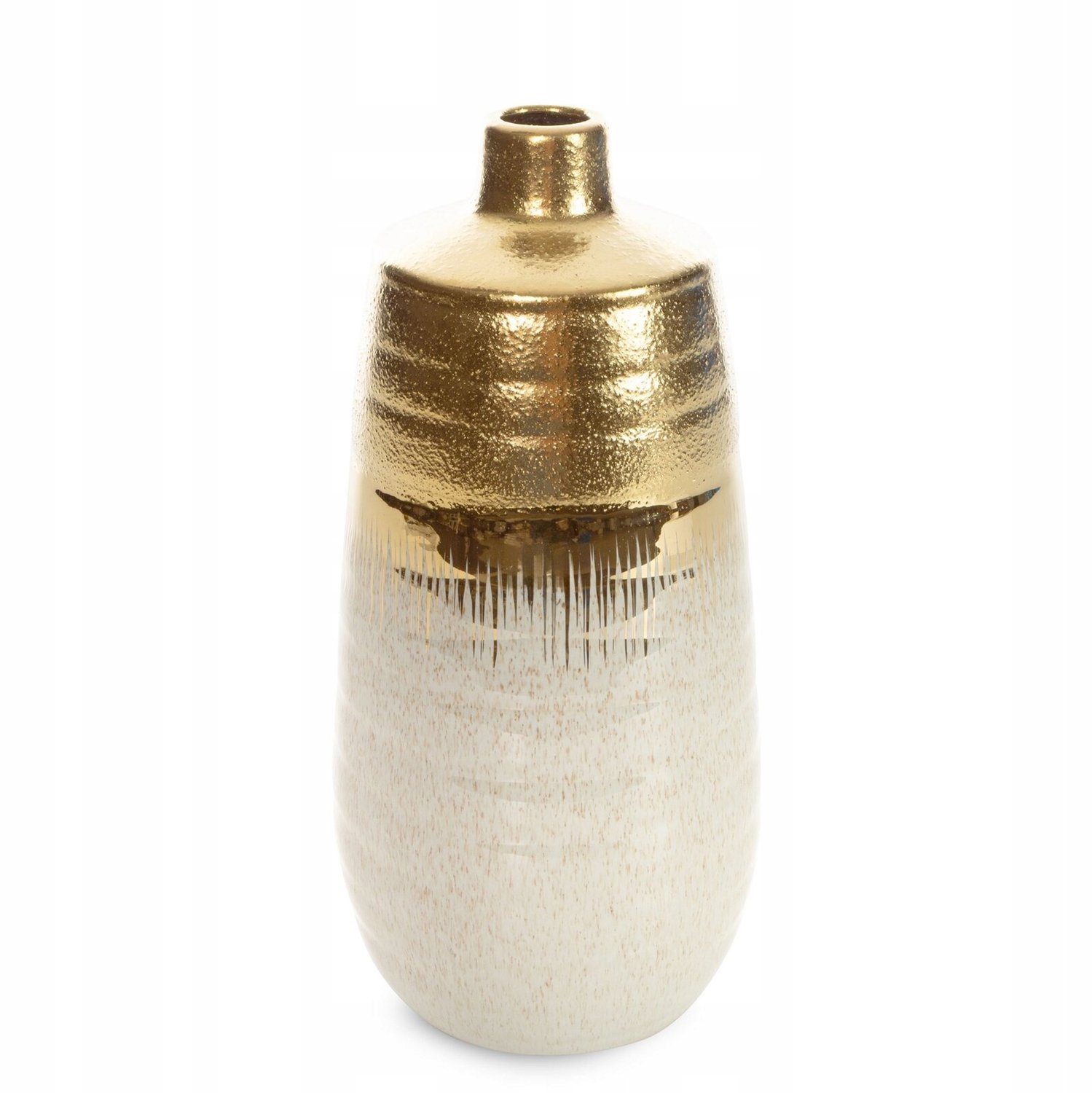 Decoratieve Vaas Keramiek Crème 15 x 30 cm