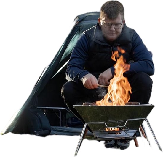 Vango Ranger Draagbare Houtskool BBQ - Compacte Stalen Barbecue — afbeelding 2