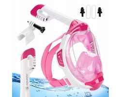 AQUASTIC KAI S-M Volledig Gezichtsmasker voor Snorkelen - Roze
