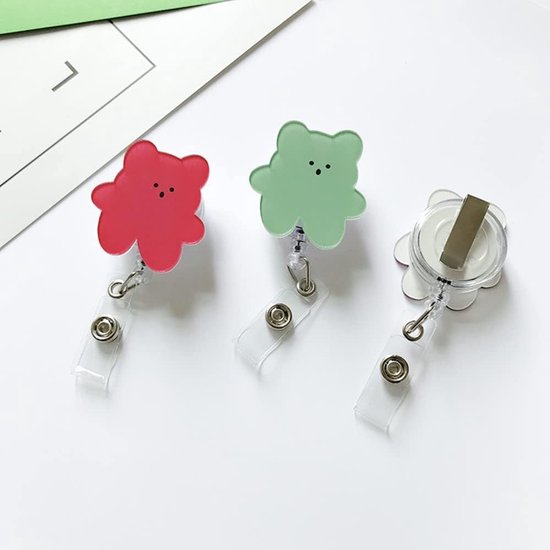 5-delige set retractable ID kaart houder met clip voor verpleegkundigen, studenten en kantoorpersoneel — afbeelding 3