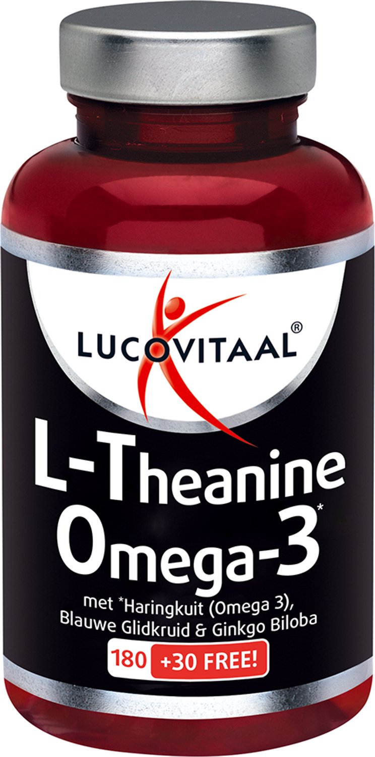 Bol.com Lucovitaal L-Theanine Omega 3 210 capsules MAXI POT aanbieding